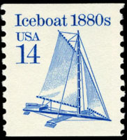 14 cent Iceboat Rochester First Day March 23, 1985