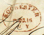 1828 Rochester cancel